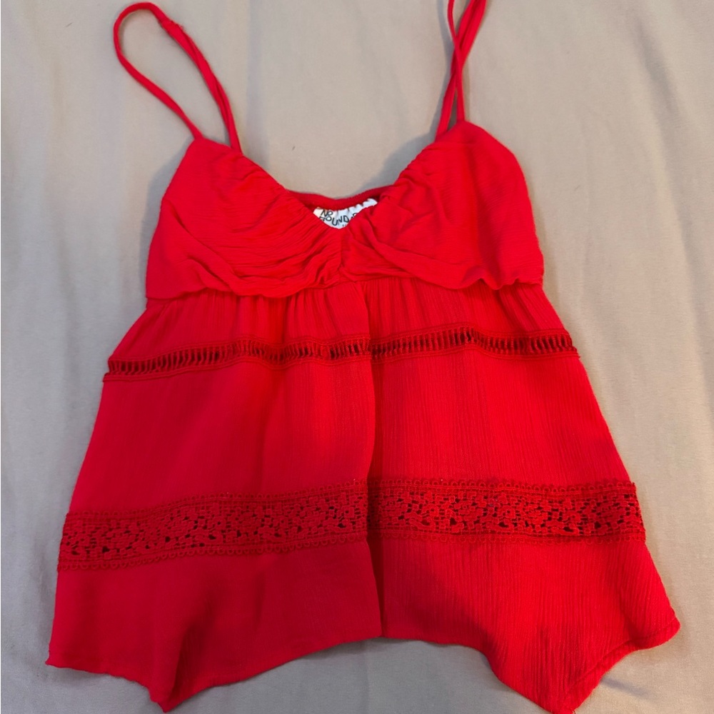 No Boundaries Red Spaghetti-Strap tank top